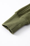 Parchment Fleece Lined Zip Up Stand Collar Thumbhole Sleeve Sweatshirt